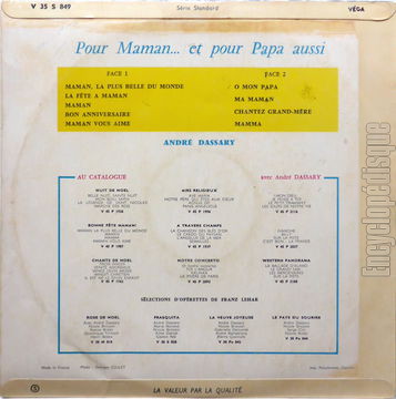 [Pochette de Pour maman… et pour papa aussi (Andr DASSARY) - verso]