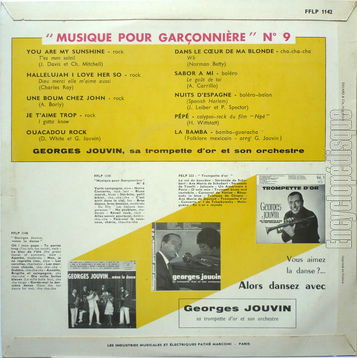 [Pochette de Musique pour garonnire n 9 - Rock (Georges JOUVIN) - verso]