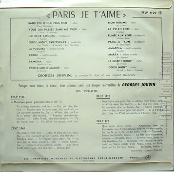 [Pochette de Paris je t’aime (Georges JOUVIN) - verso]