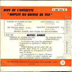 [Pochette de Airs de l’oprette  Naples au baiser de feu  (Michel RAMOS) - verso]