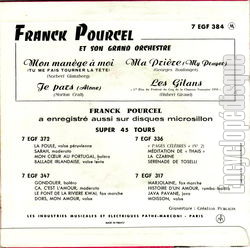 [Pochette de Mon mange  moi (Franck POURCEL) - verso]