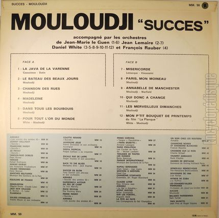 [Pochette de Succs (MOULOUDJI) - verso]