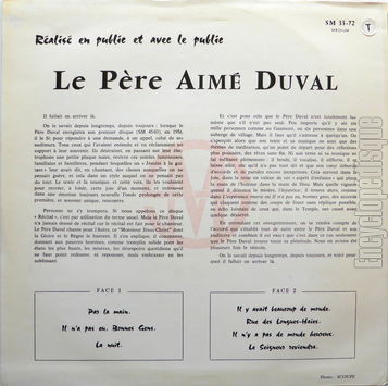 [Pochette de Rcital 2 (Aim DUVAL) - verso]