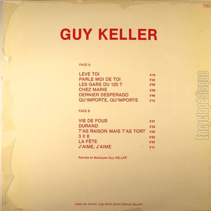 [Pochette de Lve toi (Guy KELLER) - verso]