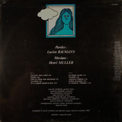 [Pochette de Le bonheur, Madame ! "Lucien Baumann par Henri Muller" (Henri MULLER) - verso]