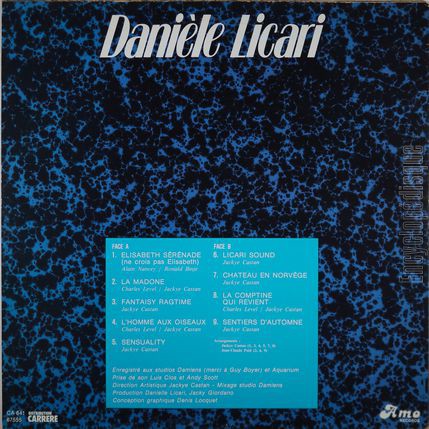 [Pochette de Elisabeth srnade (Danielle LICARI) - verso]