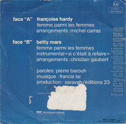 [Pochette de Si c’tait  refaire (B.O.F.  Films ) - verso]