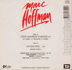 [Pochette de Cette chanson d’amour (Marc HOFFMAN) - verso]