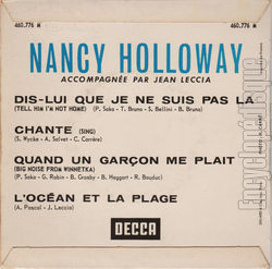 [Pochette de Dis-lui que je ne suis pas l (Nancy HOLLOWAY) - verso]