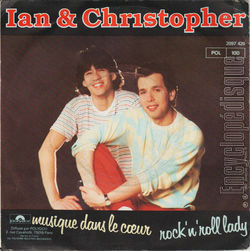 [Pochette de Rock’n’roll lady / Musique dans le cœur (IAN & CHRISTOPHER) - verso]