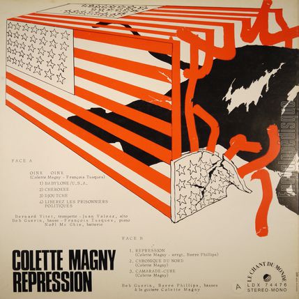 [Pochette de Rpression (Colette MAGNY) - verso]