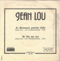 [Pochette de Bonsoir petite fille / No no no (JEAN LOU) - verso]