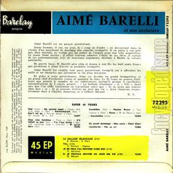 [Pochette de La ballade irlandaise (Aim BARELLI) - verso]