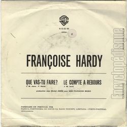 [Pochette de Que vas-tu faire ? (Franoise HARDY) - verso]