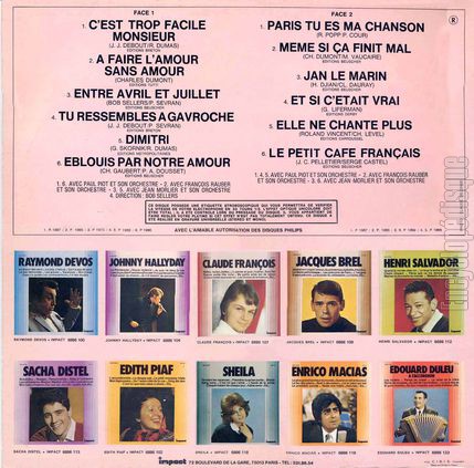 [Pochette de Compilation 1965 - 1970 (Georgette LEMAIRE) - verso]