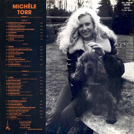 [Pochette de Les grand succs (Michle TORR) - verso]