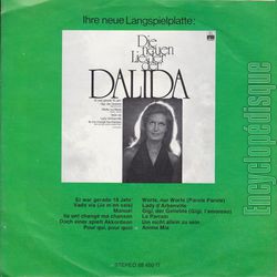 [Pochette de Komm zurck / Ta femme (DALIDA) - verso]