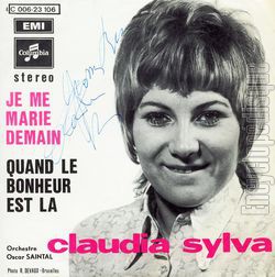 [Pochette de Je me marie demain / Quand le bonheur est l (Claudia SYLVA)]