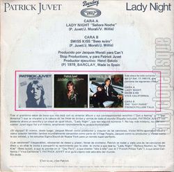 [Pochette de Lady night (Patrick JUVET) - verso]