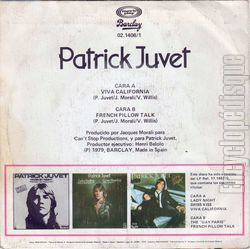 [Pochette de Viva California (Patrick JUVET) - verso]