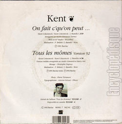 [Pochette de On fait c’qu’on peut… (KENT) - verso]