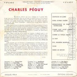 [Pochette de Charles Pguy (POTES D’AUJOURD’HUI) - verso]