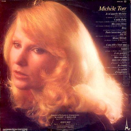 [Pochette de Je m’appelle Michle, Bleu, Soleil… (Michle TORR) - verso]