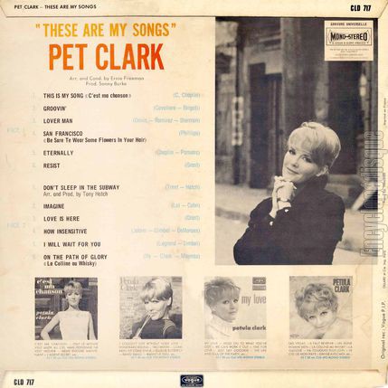 [Pochette de These are my songs (Pet CLARK) - verso]