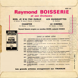 [Pochette de Non, je n’ai pas oubli (Raymond BOISSERIE) - verso]