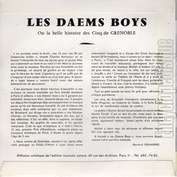 [Pochette de C’est  Palinuro (Les DAEMS BOYS) - verso]