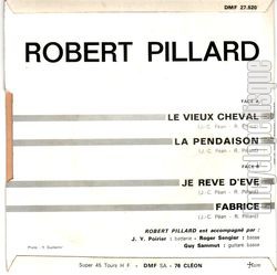 [Pochette de Le vieux cheval (Robert PILLARD) - verso]