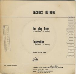 [Pochette de Les play boys (Jacques DUTRONC) - verso]