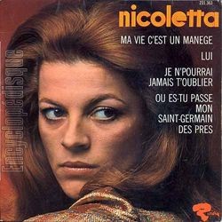 [Pochette de Ma vie c’est un mange (NICOLETTA)]