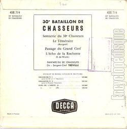 [Pochette de 30me chasseurs (MUSIQUE MILITAIRE) - verso]