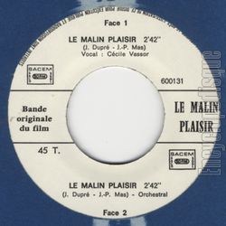 [Pochette de Le malin plaisir (B.O.F.  Films )]