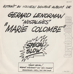 [Pochette de Marie Colombe (Grard LENORMAN) - verso]