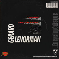 [Pochette de Je suis un con (Grard LENORMAN) - verso]