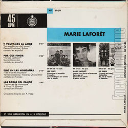 [Pochette de Y volvamos al amor (les vendanges de l‘amour) (Marie LAFORT) - verso]