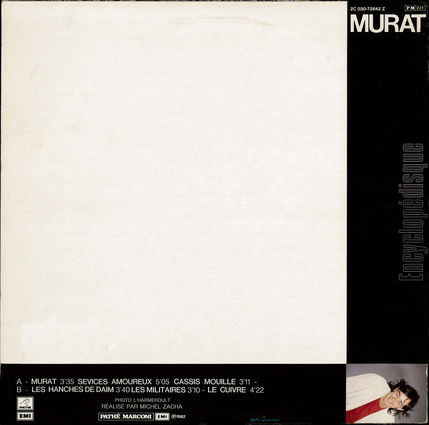 [Pochette de Murat (Jean-Louis MURAT) - verso]