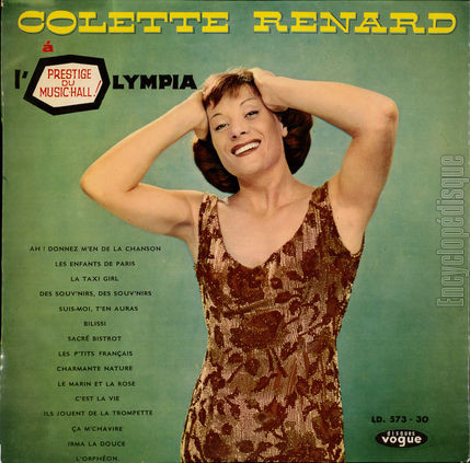 [Pochette de  l’Olympia (Colette RENARD)]