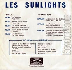 [Pochette de Nous deux, on s’aimera (Les SUNLIGHTS) - verso]