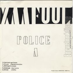 [Pochette de Police secours (X AFUUL) - verso]