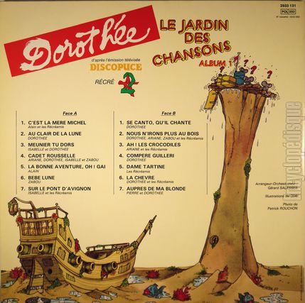 [Pochette de Le jardin des chansons - album 1 (DOROTHE) - verso]