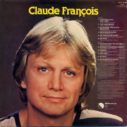 [Pochette de His hits in english (Claude FRANOIS) - verso]