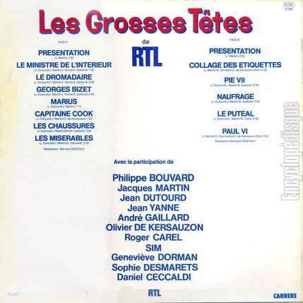 [Pochette de Les grosses ttes de RTL () - verso]