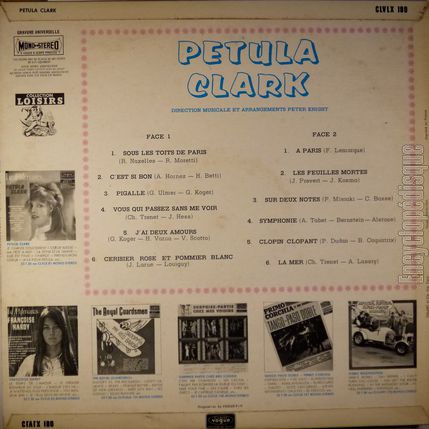 [Pochette de Petula Clark  Paris (Petula CLARK) - verso]