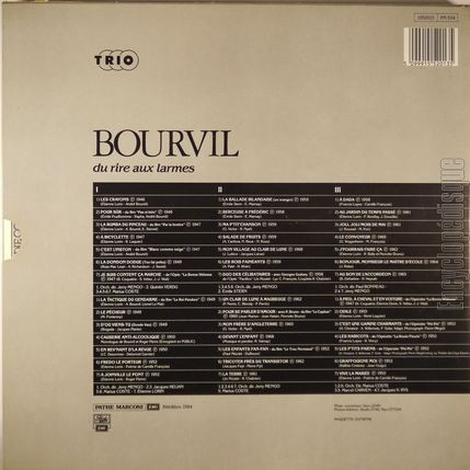 [Pochette de Du rire aux larmes (BOURVIL) - verso]