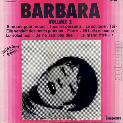 [Pochette de BARBARA Volume 2 (BARBARA)]