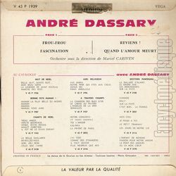 [Pochette de 1900 (Andr DASSARY) - verso]