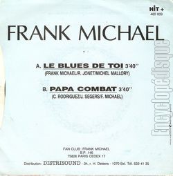 [Pochette de Le blues de toi (Frank MICHAEL) - verso]